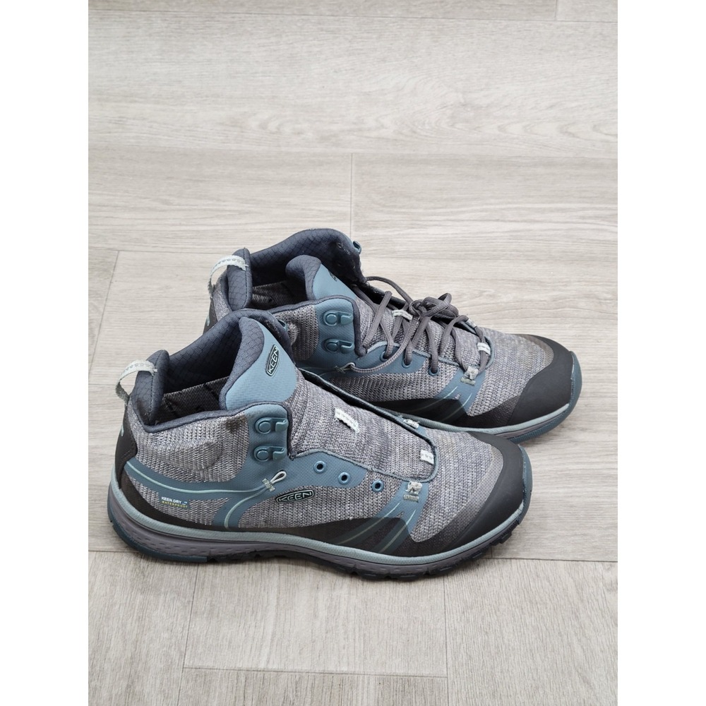 KEEN Boots Women's Size 10 Gray Waterproof Ankle Hiking Rain Lace Up 1019875